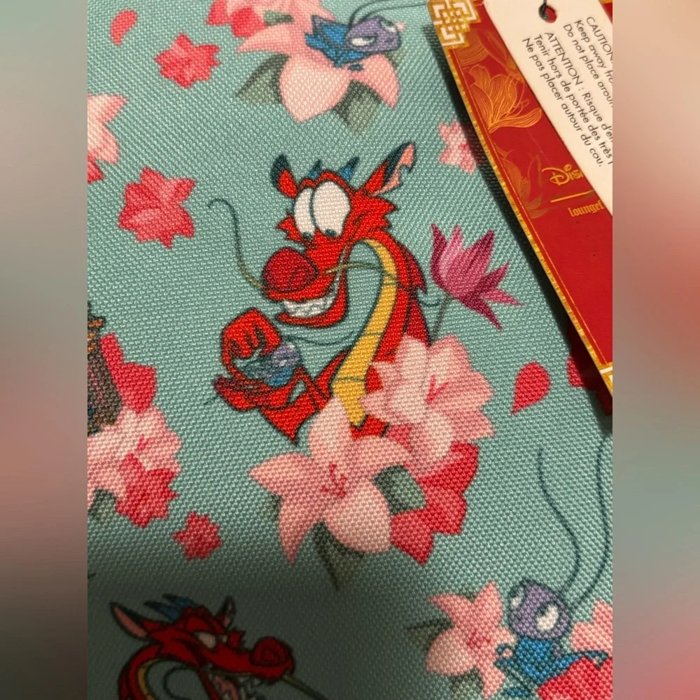 Loungefly Mulan Mushu and Cri-Kee Nylon Backpack “Rare” NWT